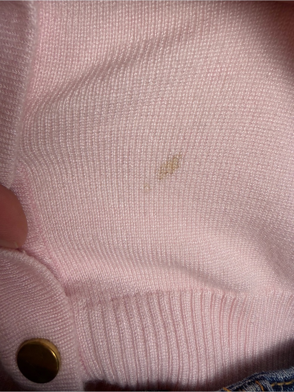 Soft Pink Gold Snap Button Cardigan Sweater M Romantic Preppy Versatile Classic - Picture 8 of 14